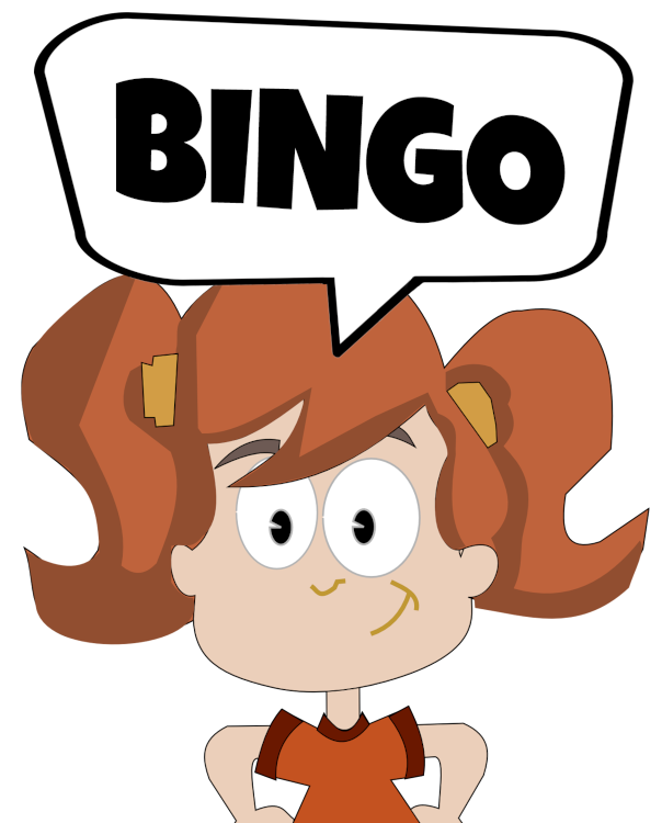 Teacherbingo player shouting &quot;BINGO&quot;